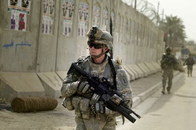 US soldiers in the Hurriya district of Baghdad, Iraq, in March 2009. Getty Images